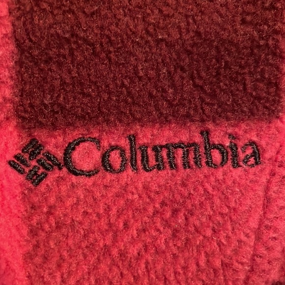 Columbia Fleece Vest SZ M Pink Flannel Full Zip Soft and Warm Women - Picture 14 of 14